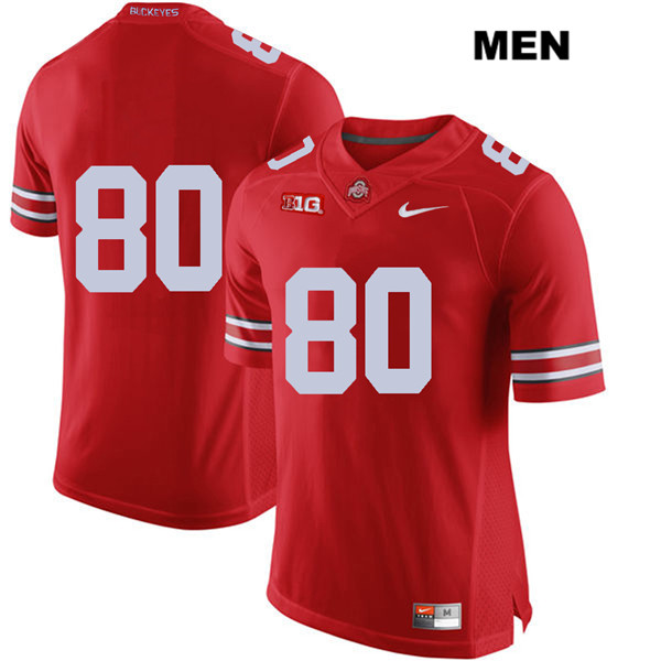 Ohio State Buckeyes Men's C.J. Saunders #80 Red Authentic Nike No Name College NCAA Stitched Football Jersey ID19Y73PY